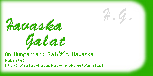havaska galat business card
